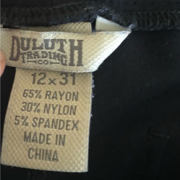 Duluth Trading Athletic Knit Cargo Straight Hiking Pants Casual 12X30 Black - Picture 4 of 4